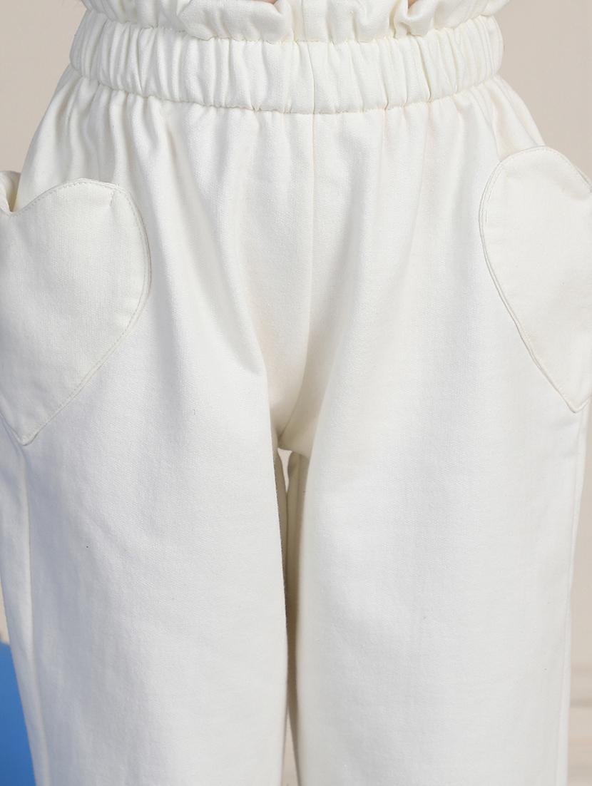 girls solid mid rise casual trouser - 21732089 - Standard Image - 5