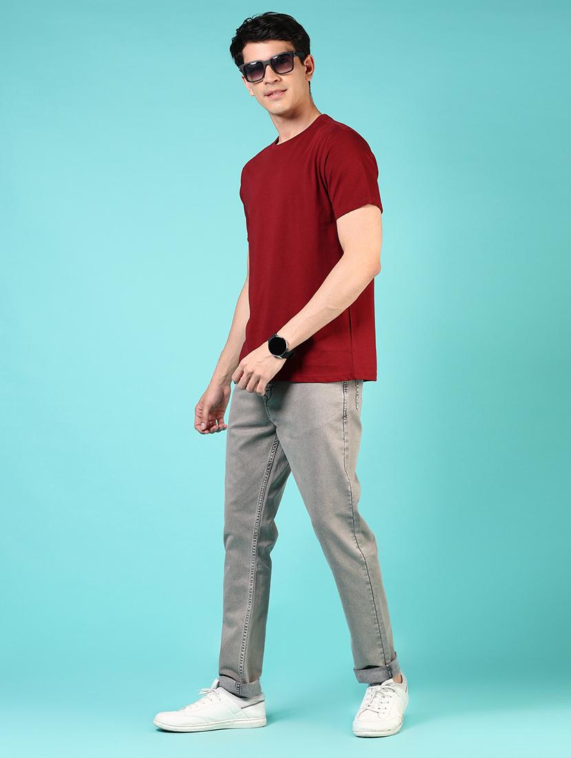 men solid short sleeve regular fit t-shirt - 21732140 - Standard Image - 3