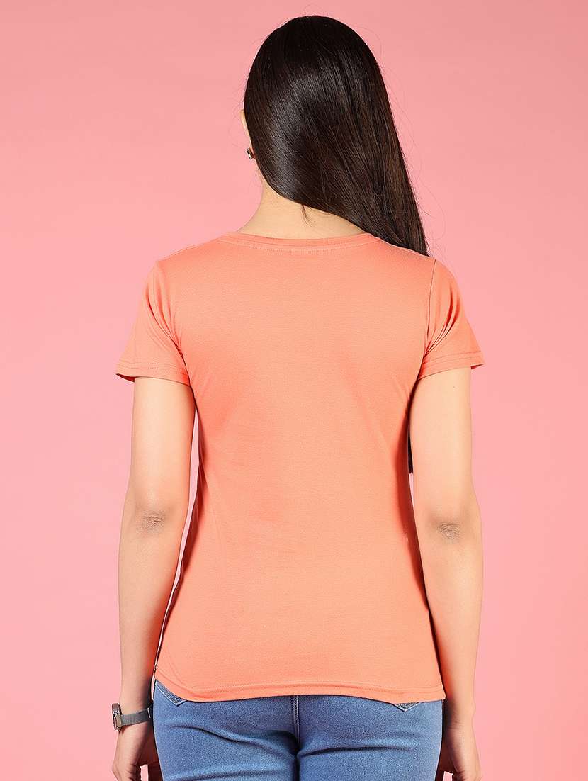 women front print short sleeve t-shirt - 21732179 -  Standard Image - 3