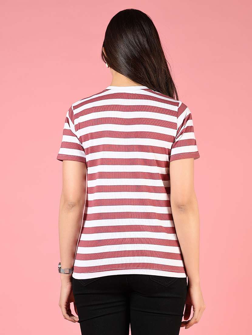 women striped short sleeve t-shirt - 21732180 -  Standard Image - 3
