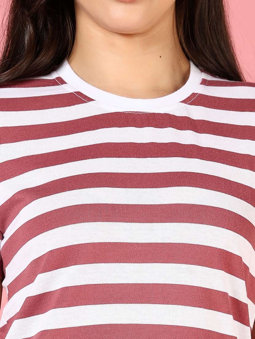 women striped short sleeve t-shirt - 21732180 -  Standard Image - 5