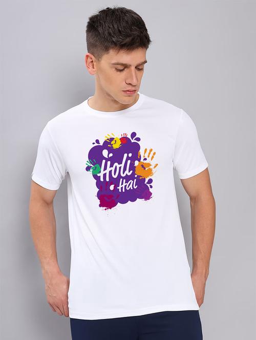 men printed short sleeves holi t-shirt - 21732378 -  Standard Image - 0