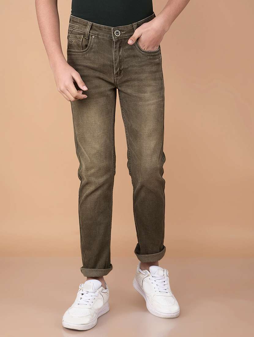 boys mid rise washed jeans