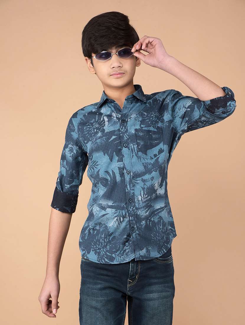 boys printed long sleeve shirt