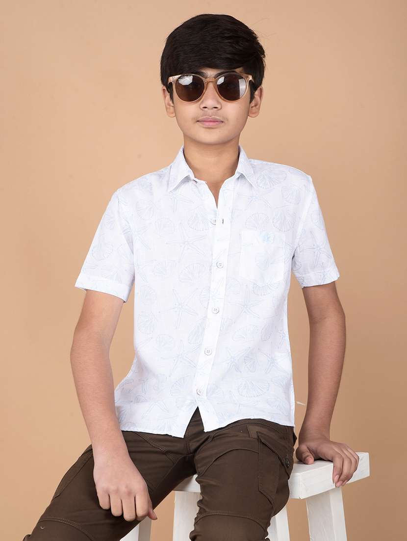 boys printed short sleeve shirt