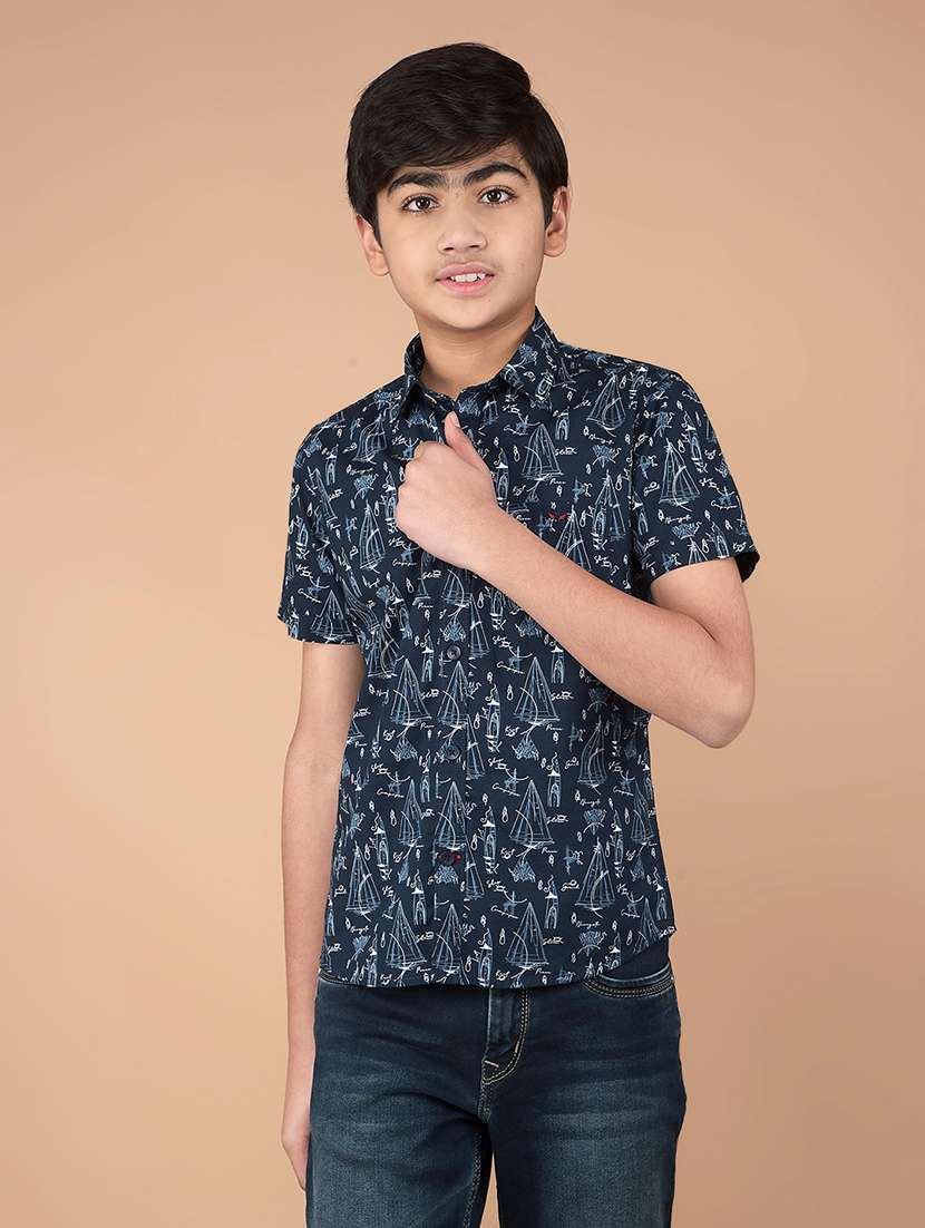 boys printed short sleeve shirt