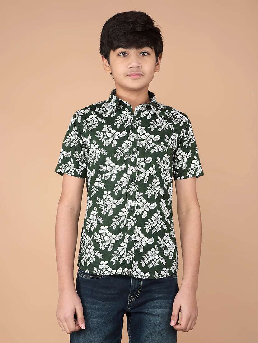 boys printed short sleeve shirt
