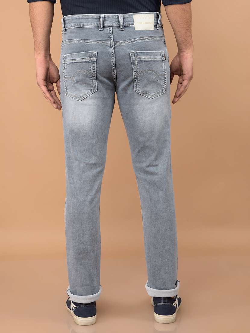 grey cotton blend jeans - 21732590 - Standard Image - 3