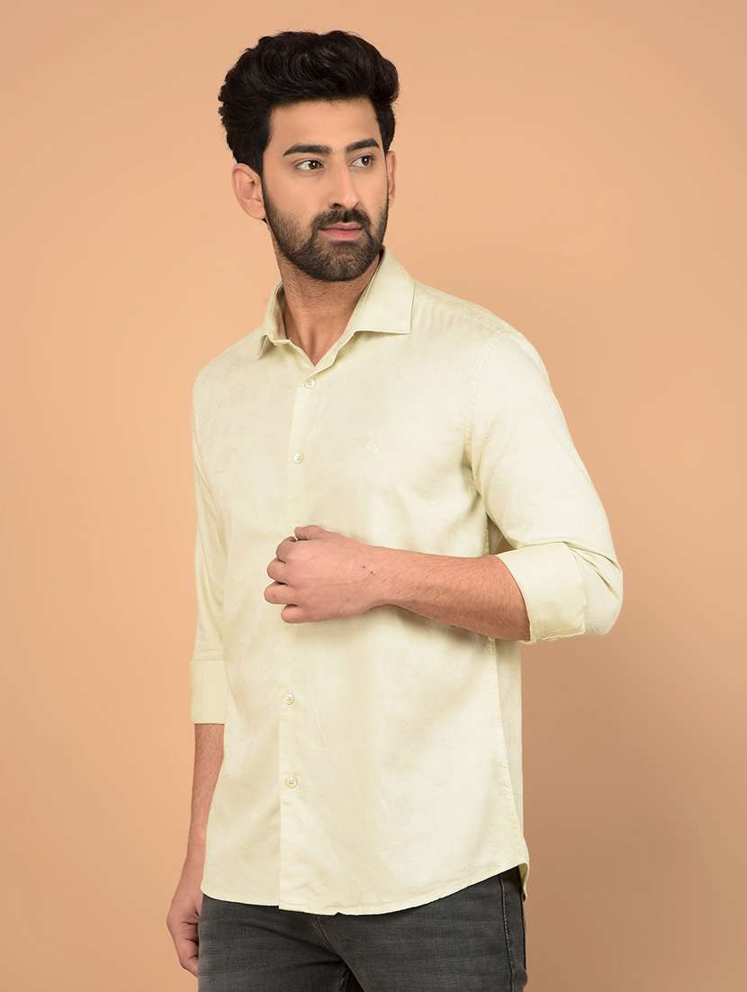 men long sleeves plain casual shirt - 21732625 - Zoom Image - 0
