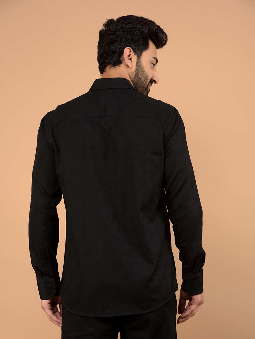 men long sleeves plain casual shirt - 21732627 - Standard Image - 3