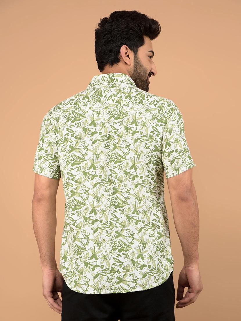 men short sleeves printed casual shirt - 21732670 - Standard Image - 3