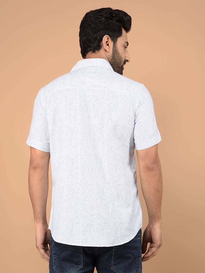 men short sleeves printed casual shirt - 21732676 -  Standard Image - 3
