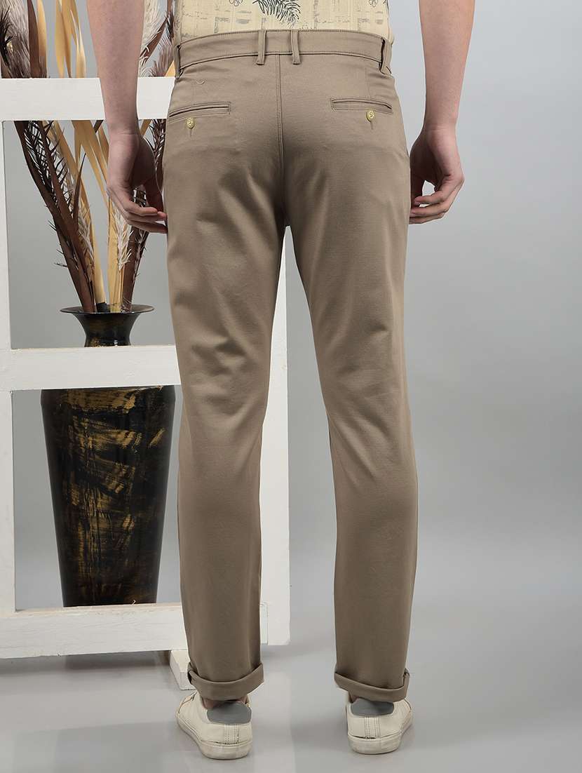 men mid rise solid chinos - 21732684 -  Standard Image - 3