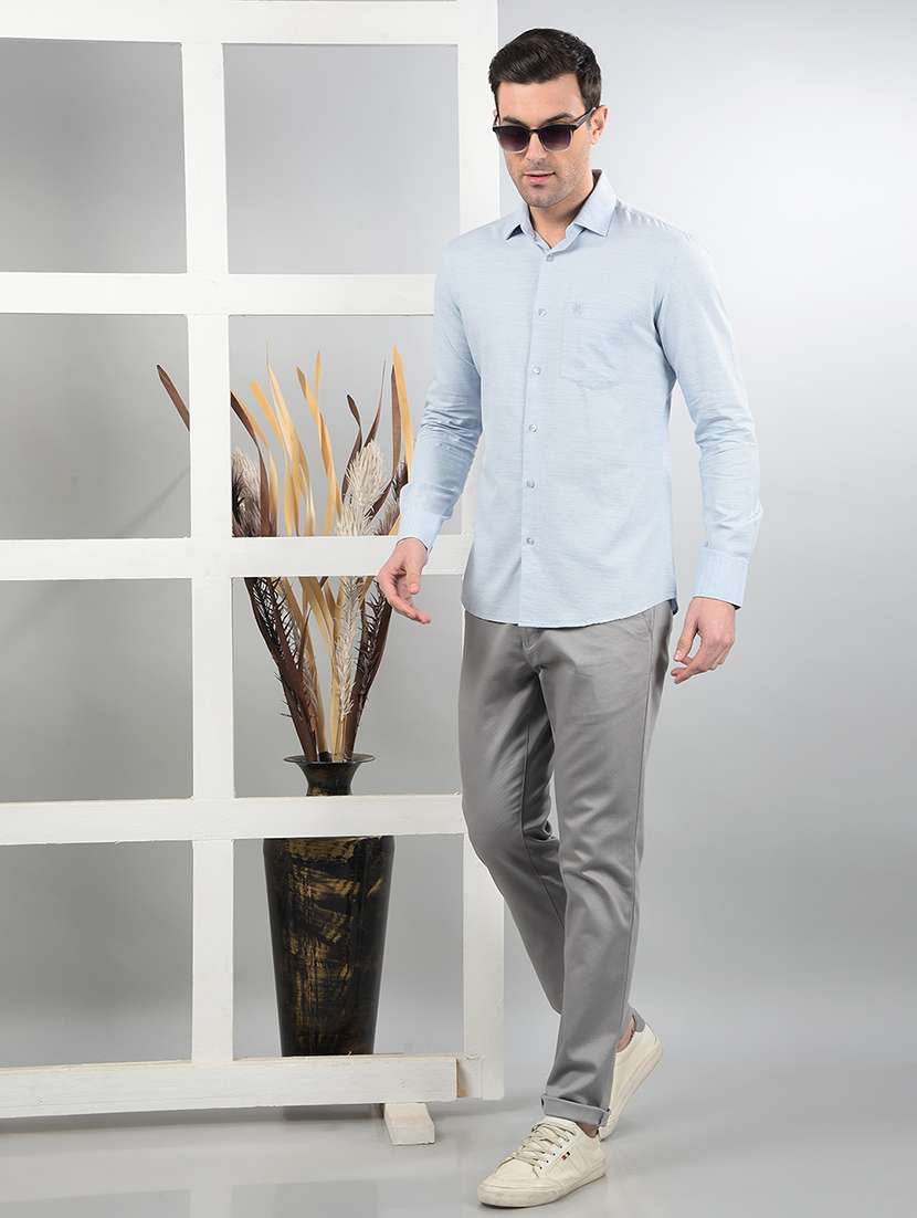men mid rise solid chinos - 21732688 - Standard Image - 5