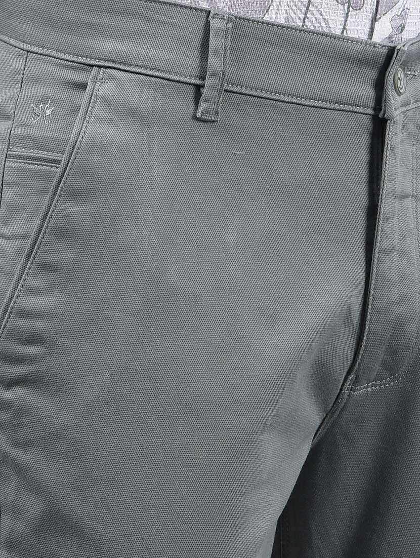 men solid mid rise chinos  - 21732694 -  Standard Image - 5