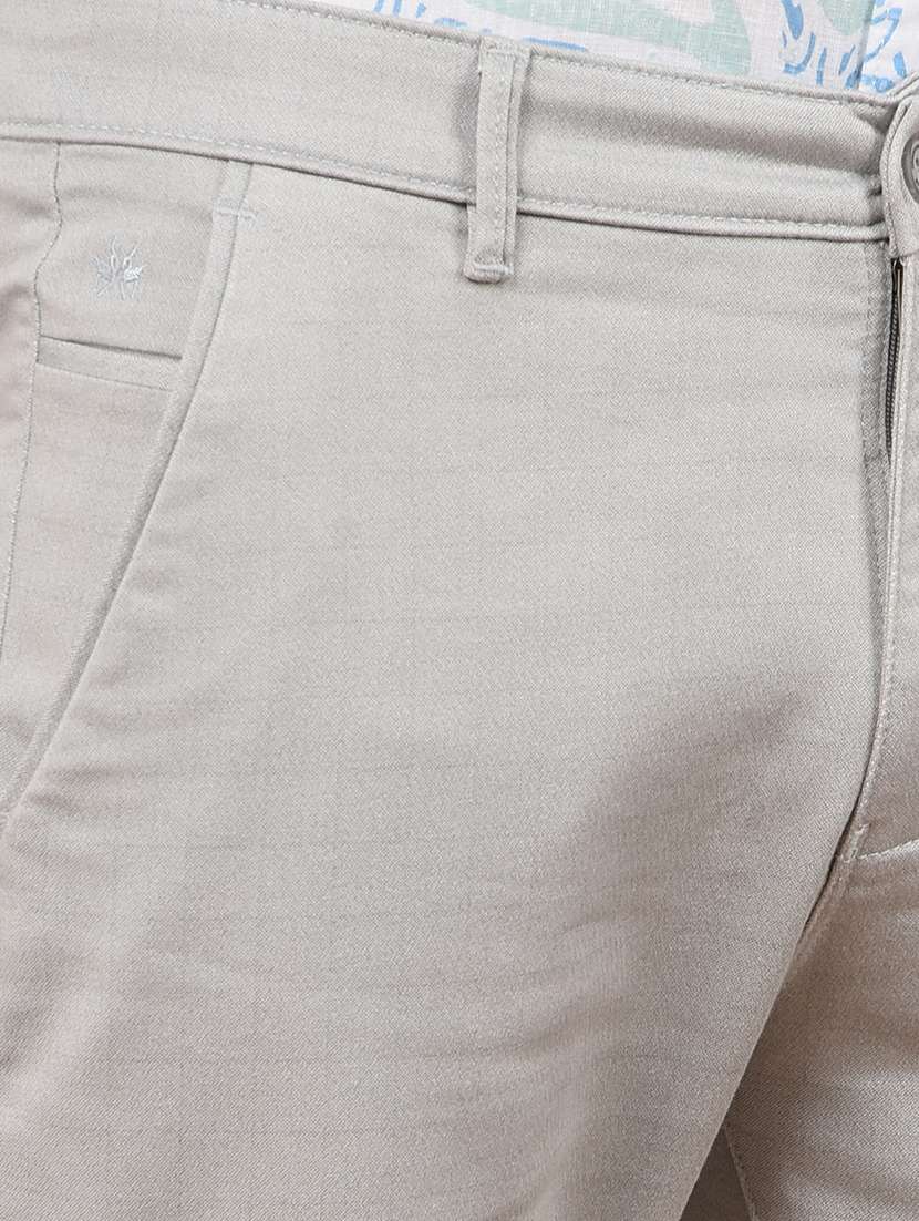 men solid mid rise chinos  - 21732701 -  Standard Image - 5