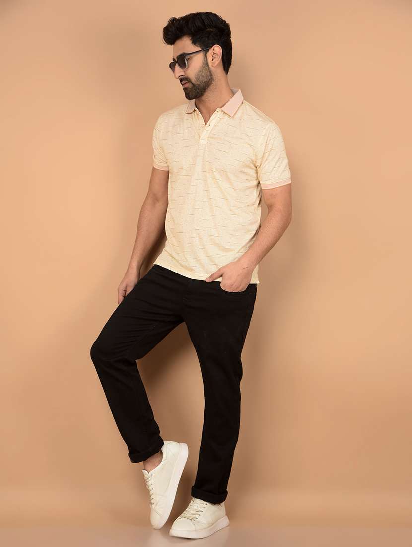 men short sleeves self design polo t-shirt - 21732713 -  Standard Image - 3