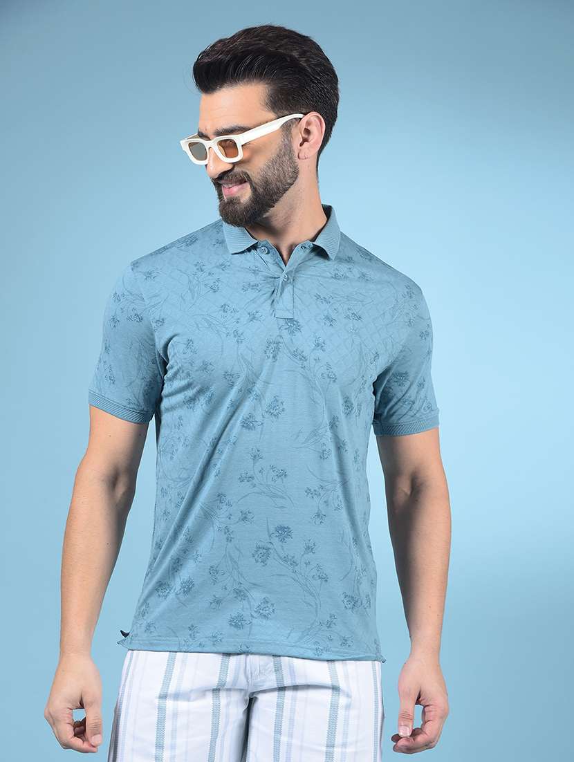 men short sleeves printed polo t-shirt - 21732717 - Zoom Image - 0