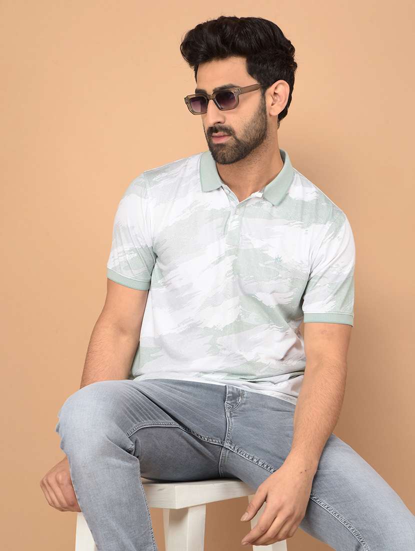 men short sleeves printed polo t-shirt - 21732722 -  Standard Image - 3