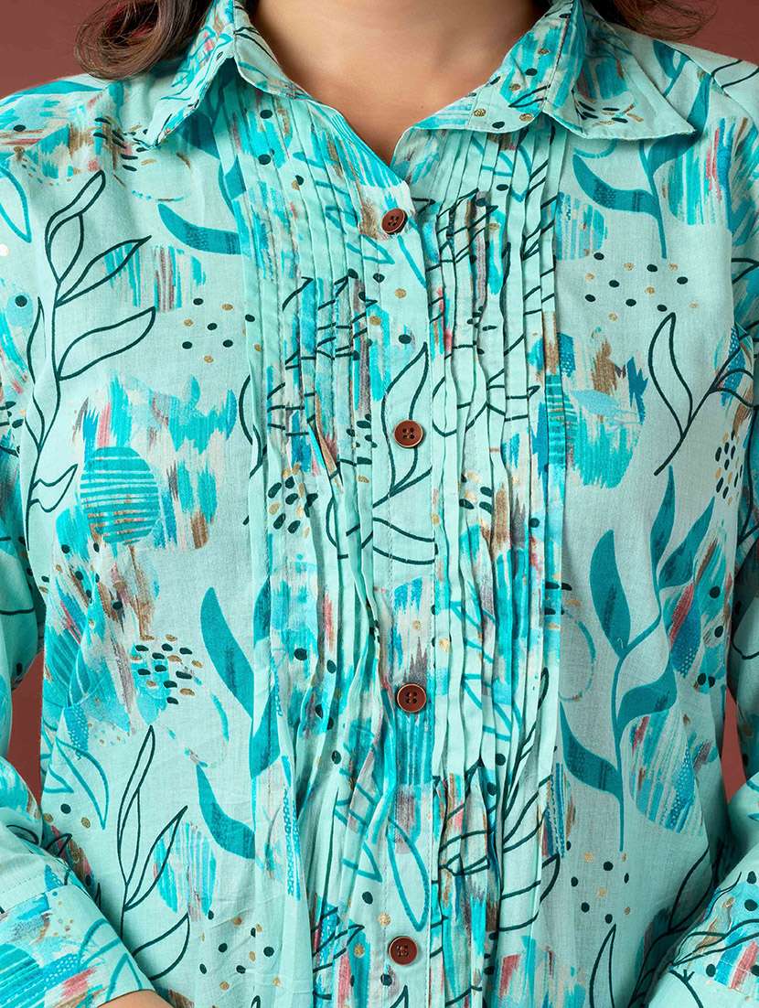 women printed shirt collar neck a-line kurta - 21732732 -  Standard Image - 3