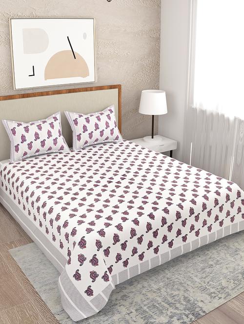 printed bedsheet with coordinated pillow covers  - 21732959 -  Standard Image - 0