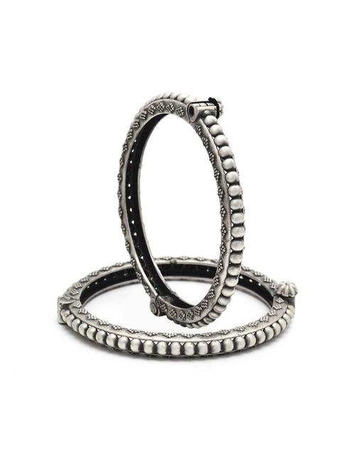 women oxidised silver bangles set - 21733161 - Standard Image - 0