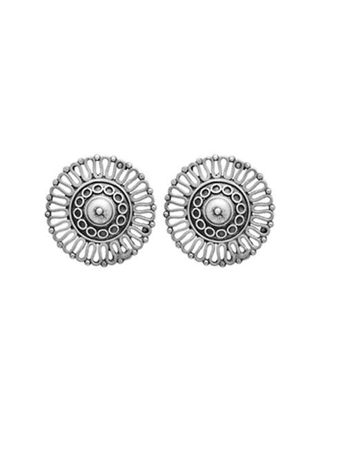 silver-toned & silver-plated studs earrings - 21733259 -  Standard Image - 0