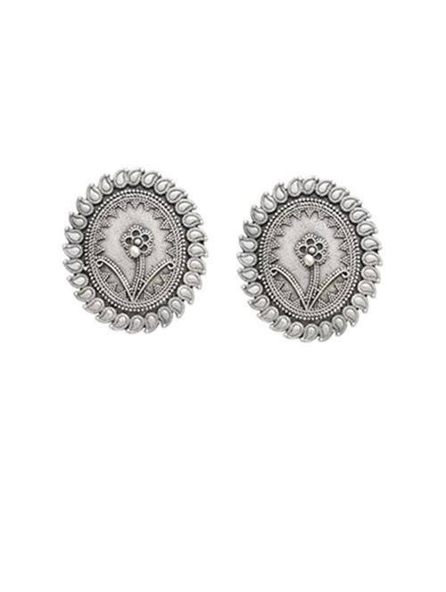 silver-toned & silver-plated studs earrings - 21733261 - Standard Image - 0