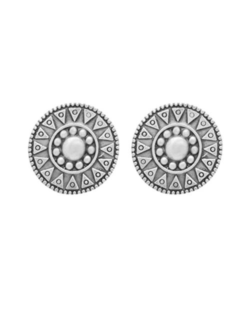 silver-toned & silver-plated studs earrings - 21733262 -  Standard Image - 0