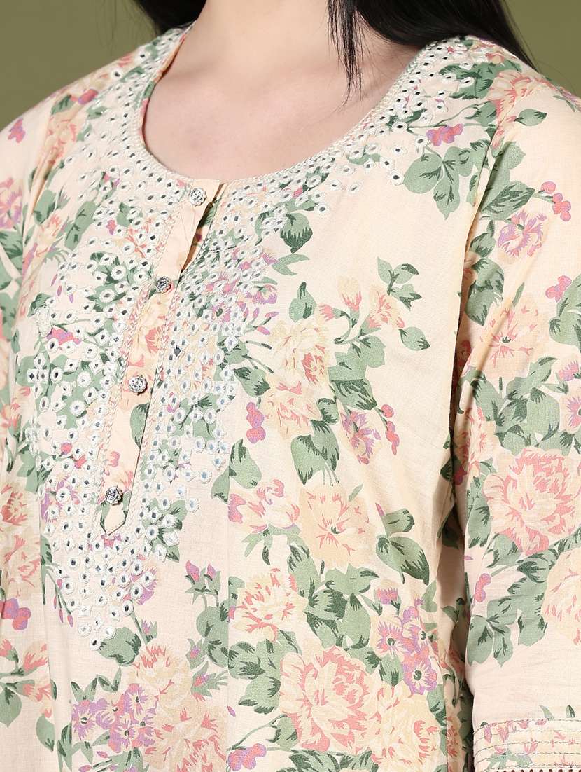 women floral three quarter sleeve tiered dress - 21733392 -  Standard Image - 5