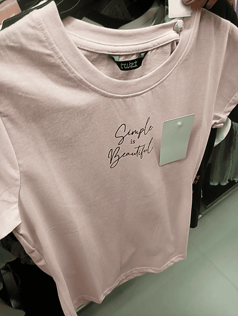 light pink cotton tshirt - 21733399 - Zoom Image - 0