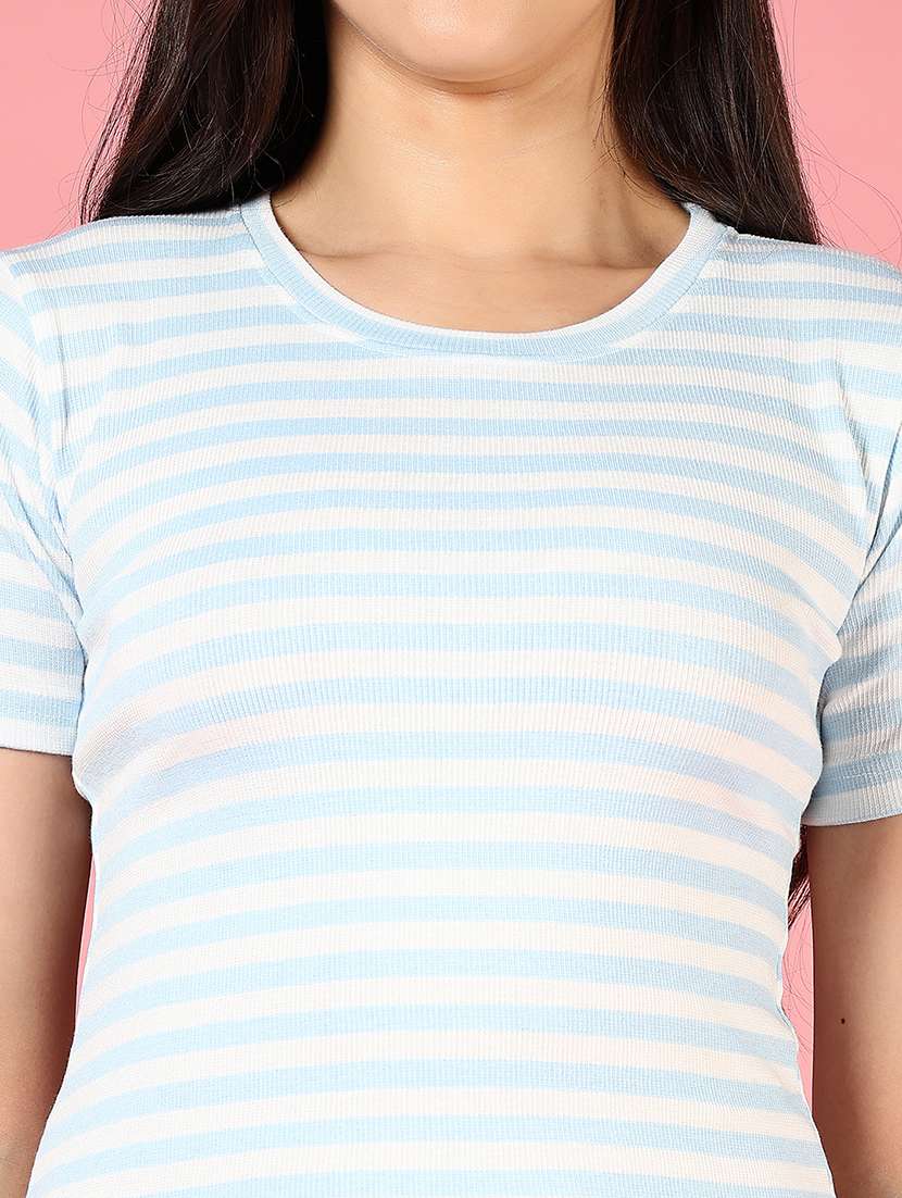 women striped short sleeve t-shirt - 21733401 -  Standard Image - 5