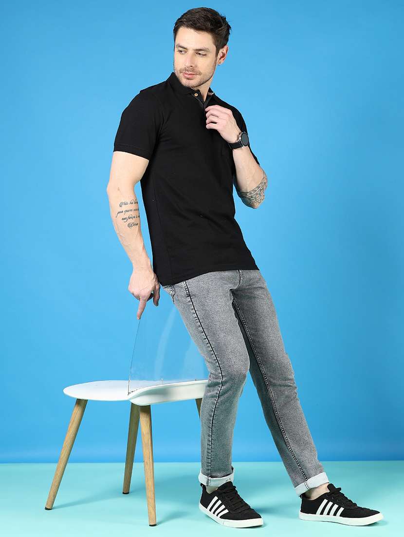 men solid short sleeve regular fit polo t-shirt - 21733408 -  Standard Image - 3