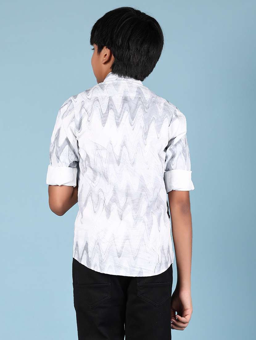 boys printed collared long sleeves shirt - 21733429 -  Standard Image - 3