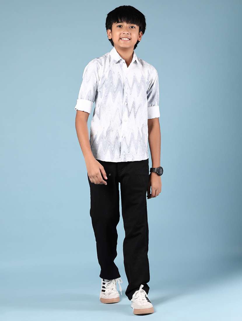 boys printed collared long sleeves shirt - 21733429 -  Standard Image - 5