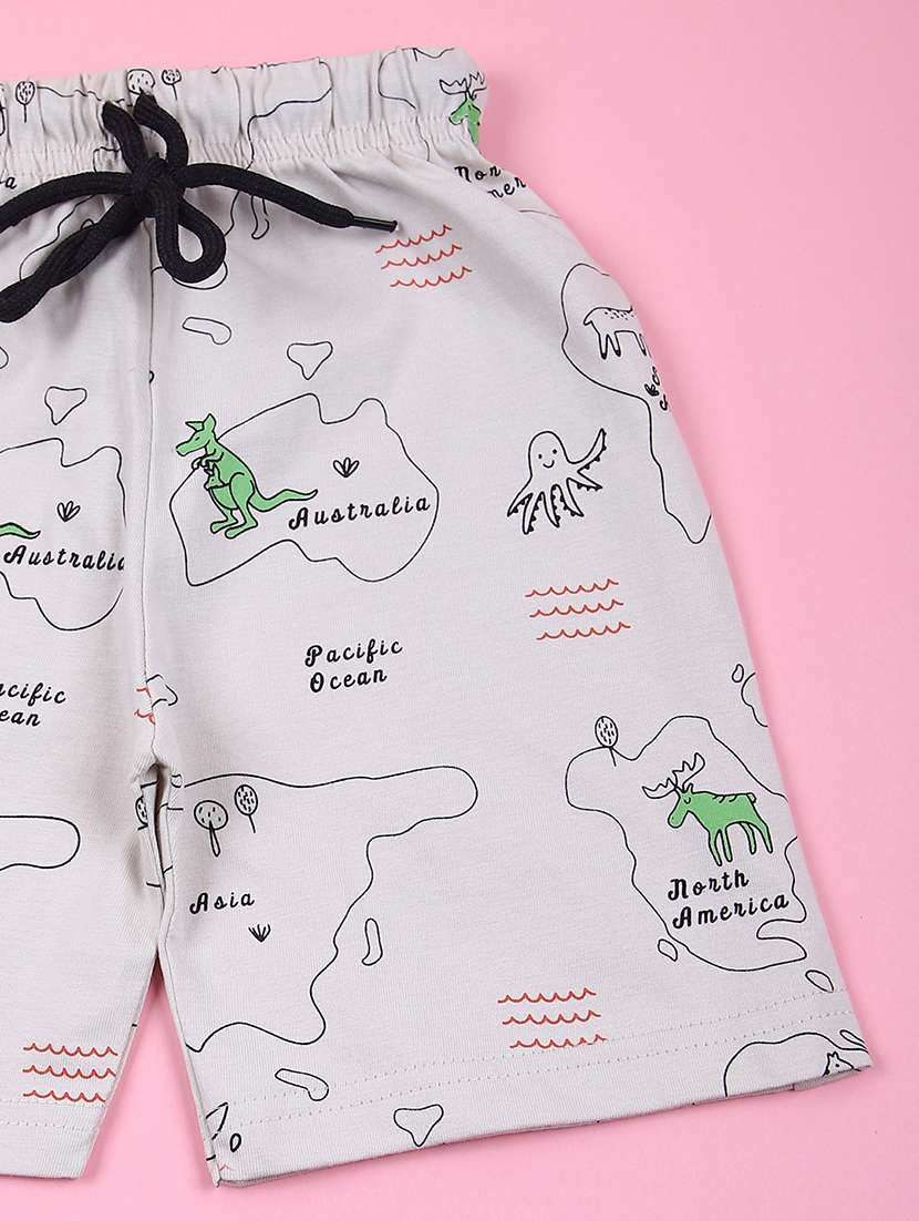 kids printed t-shirt and short co-ord set - 21733447 -  Standard Image - 3