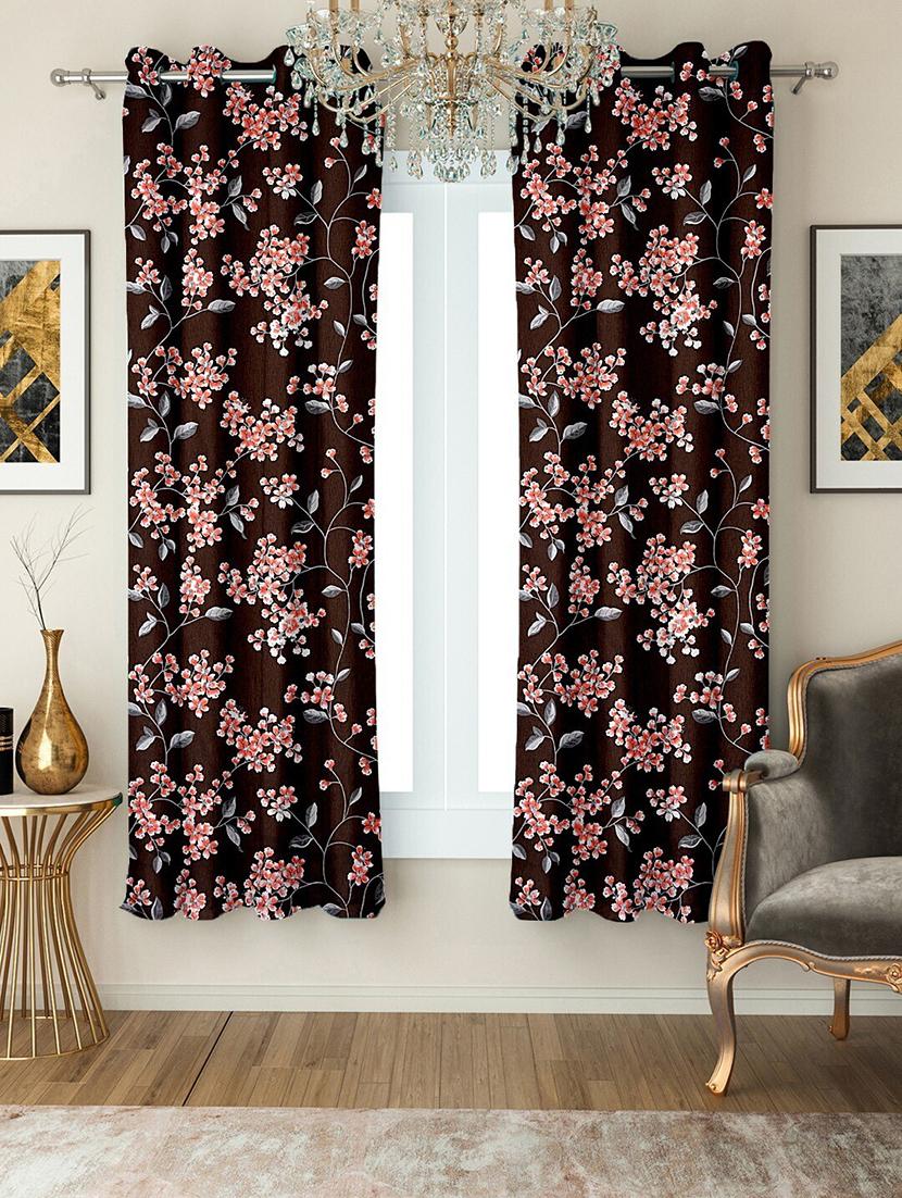 stylish and attractive floral printed curtains - set of 2 - 21733865 - Zoom Image - 0