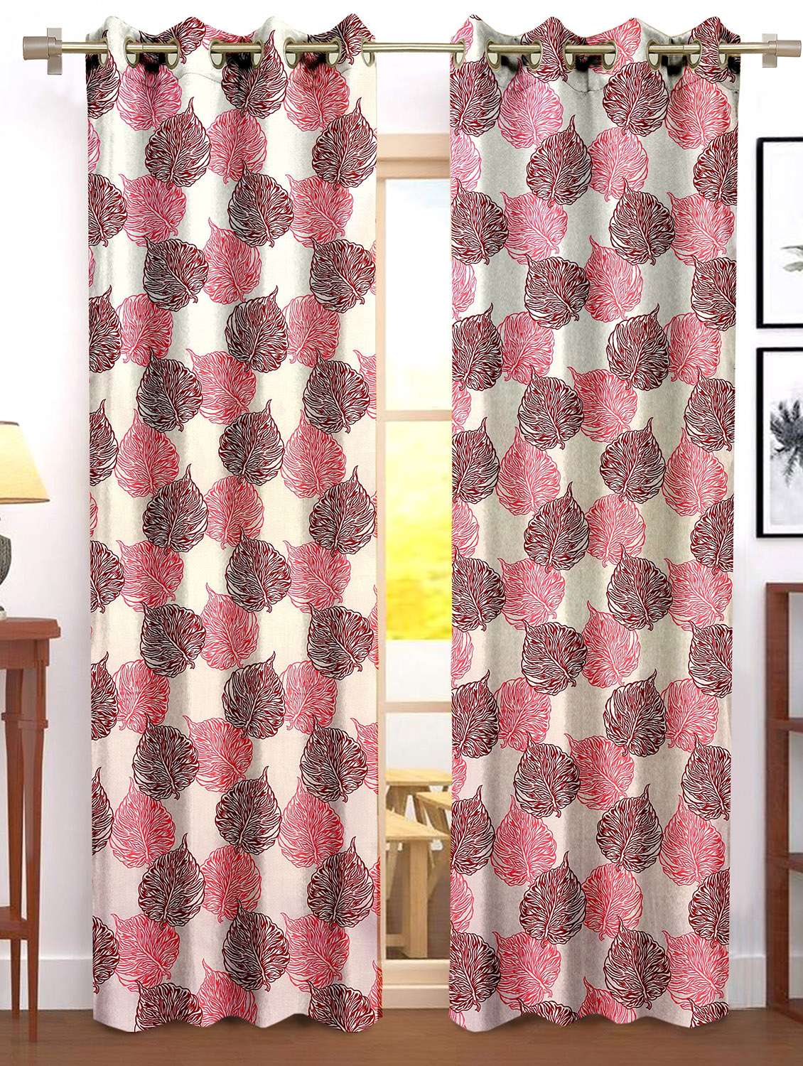 stylish and attractive printed curtains - set of 2 - 21733946 -  Zoom Image - 0