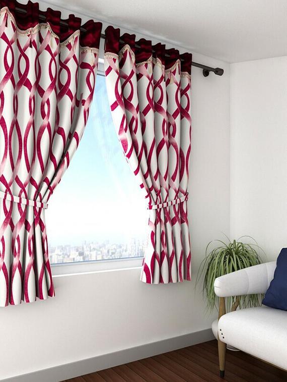 stylish and attractive printed curtains - set of 2 - 21734022 - Zoom Image - 0