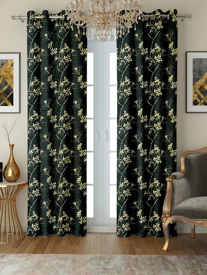 stylish and attractive floral printed curtains - set of 2 - 21734319 - Zoom Image - 0