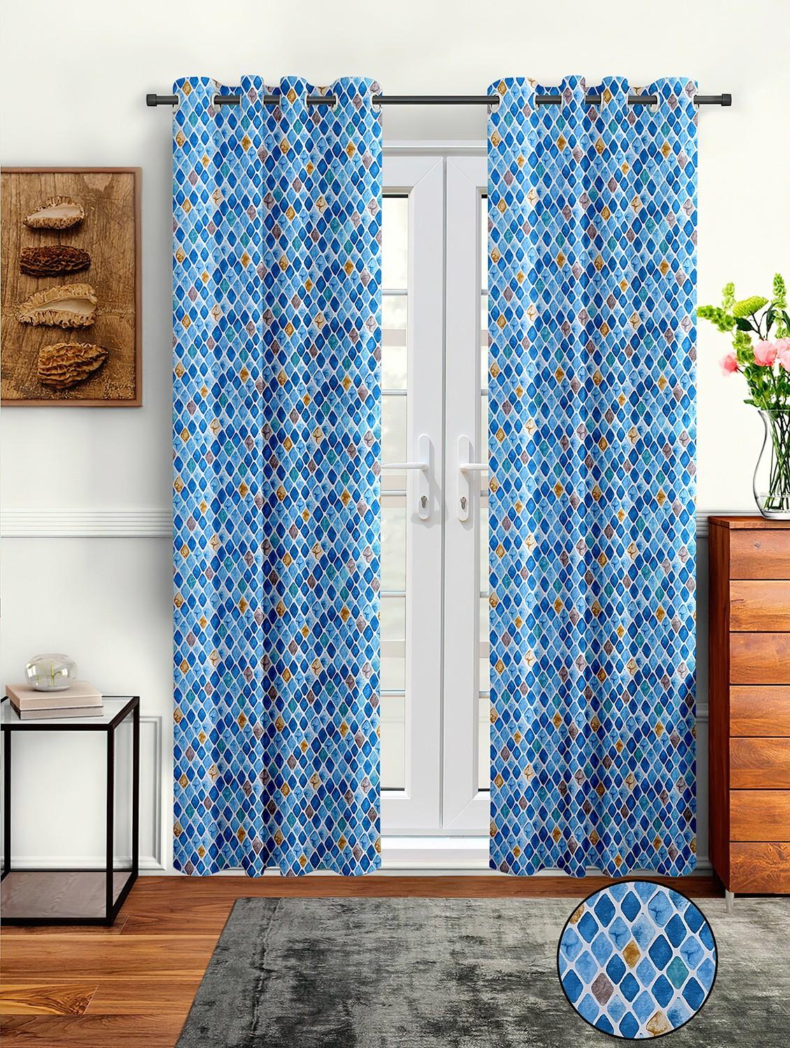 stylish and attractive printed curtains - set of 2 - 21734571 -  Zoom Image - 0