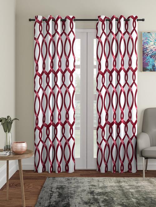 stylish and attractive printed curtains - set of 2 - 21734659 - Standard Image - 0