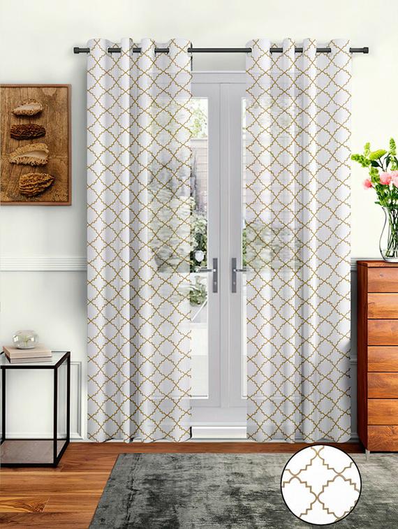 stylish and attractive printed curtains - set of 2 - 21734926 - Zoom Image - 0