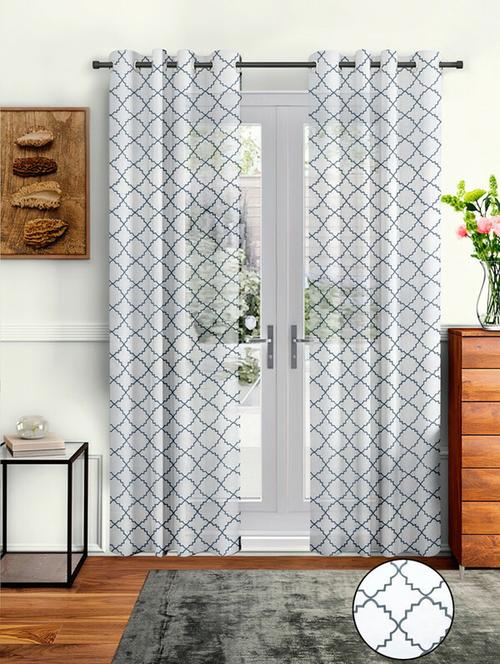 stylish and attractive printed curtains - set of 2 - 21734928 - Standard Image - 0