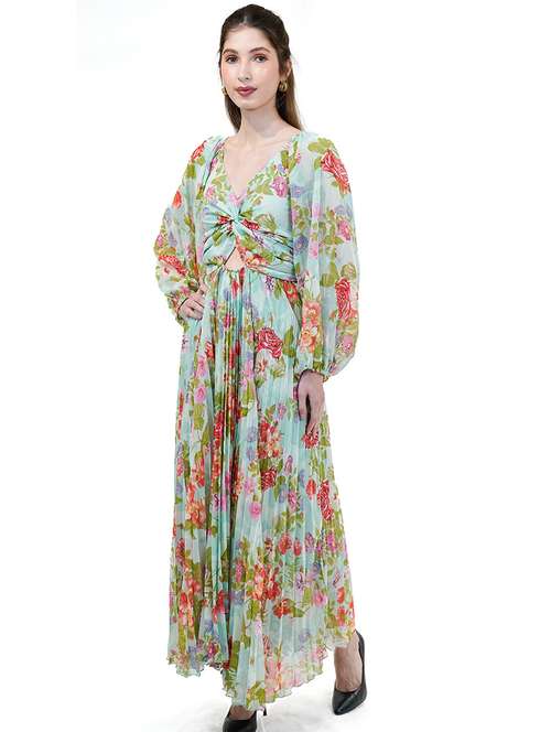 women floral printed  fit & flare maxi dress - 21737307 -  Standard Image - 0
