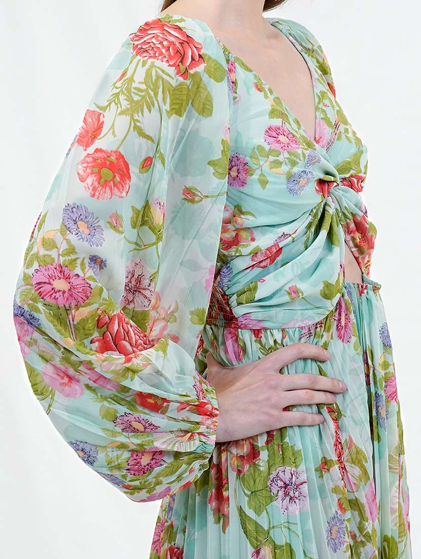 women floral printed  fit & flare maxi dress - 21737307 -  Standard Image - 5