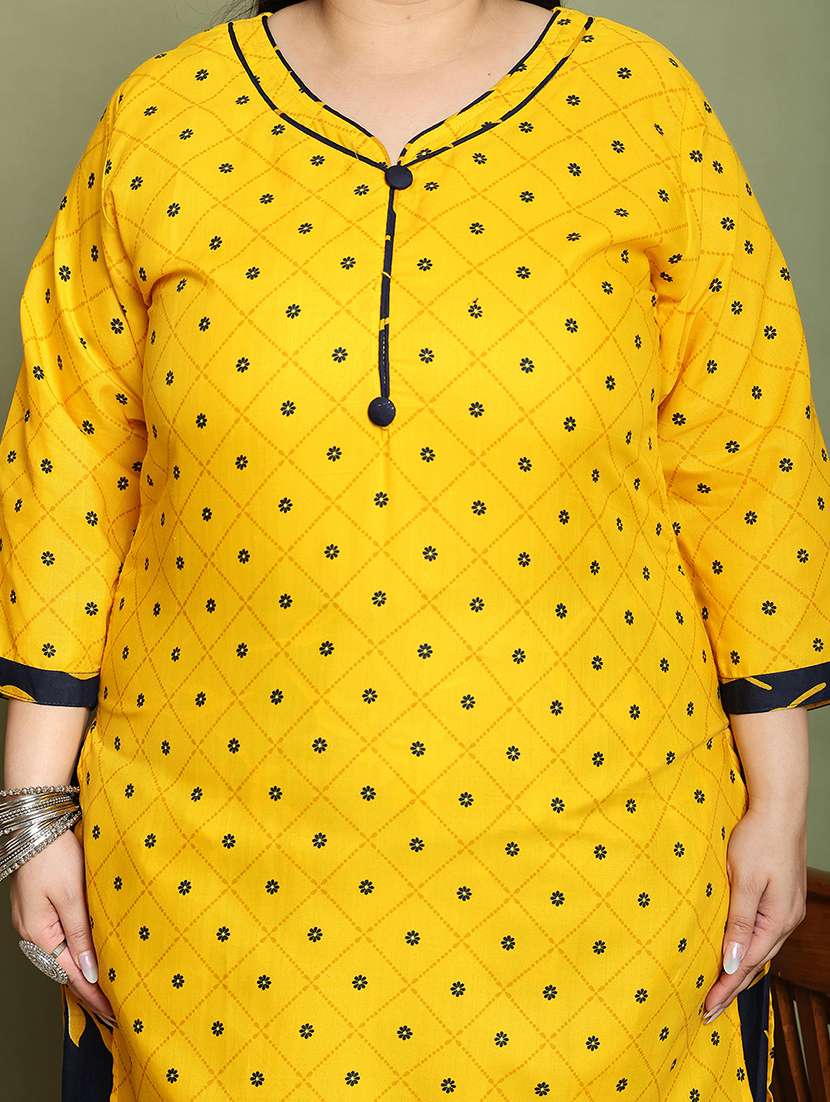 women plus size printed kurta salwar set with dupatta - 21737310 - Standard Image - 3