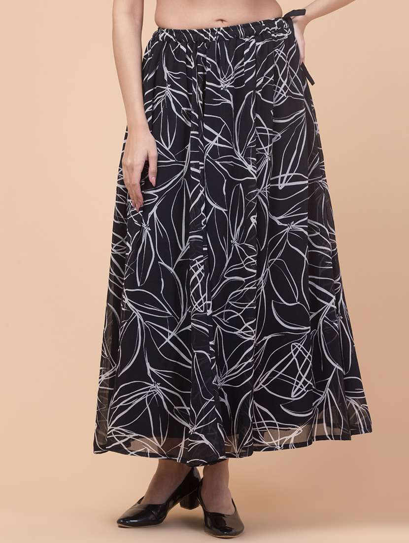 women printed flared long skirt - 21737324 - Zoom Image - 0