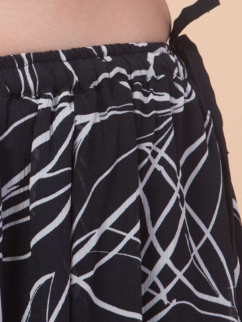 women printed flared long skirt - 21737324 - Standard Image - 5