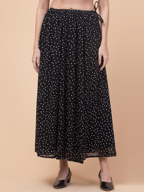 women printed flared long skirt - 21737325 - Standard Image - 0